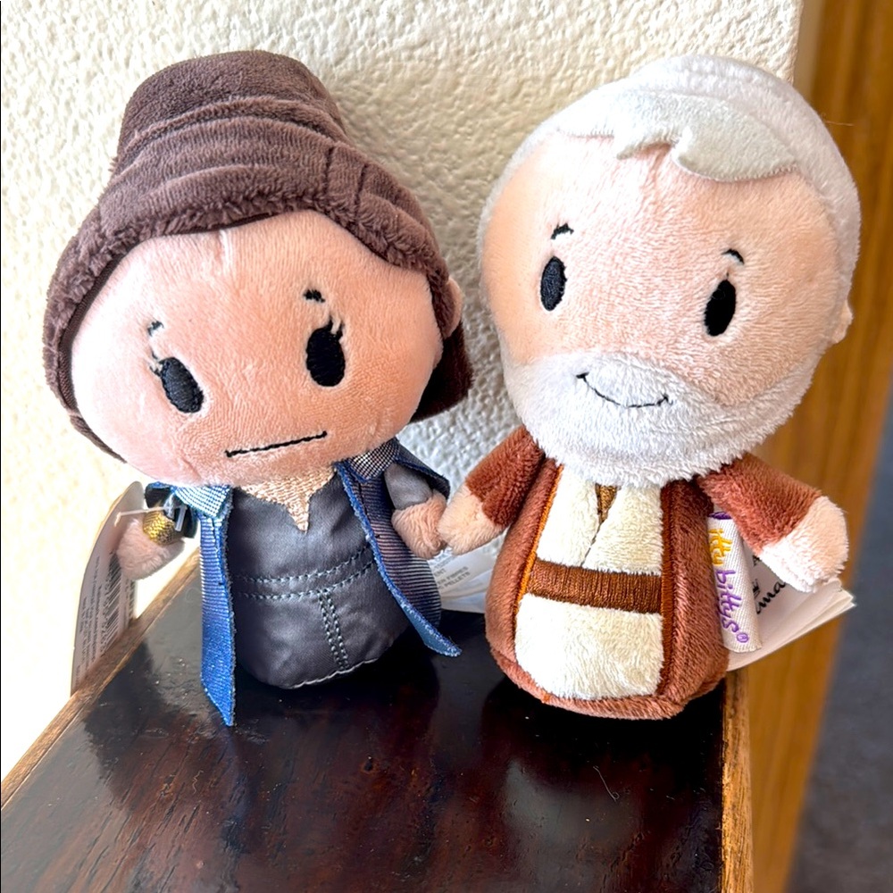 Hallmark Itty Bittys Star Wars Plush General Leia and Obi-Wan Kenobi